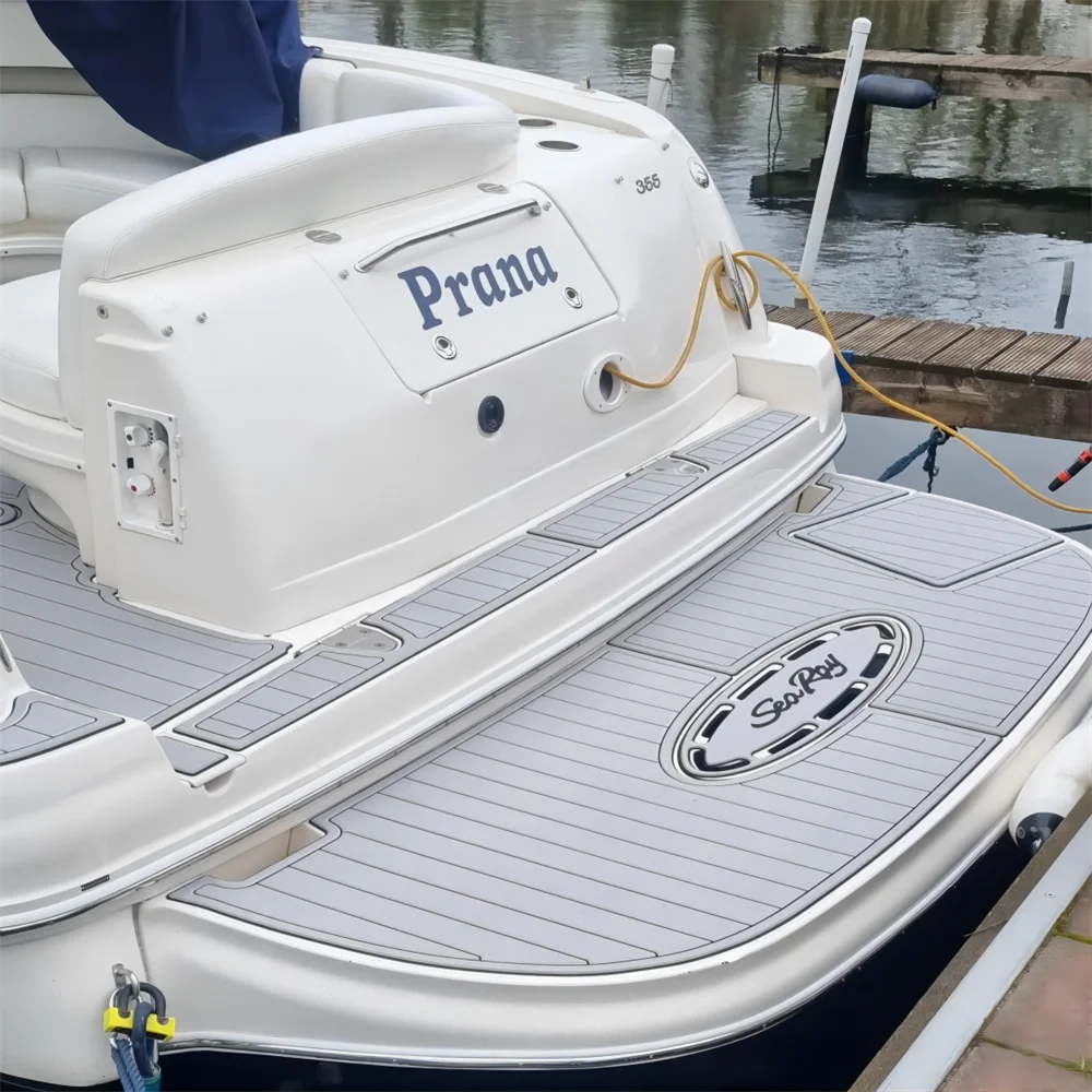 

2006 Sea Ray Sundancer 320, платформа для плавания, кокпита, лодка, коврик из тикового дерева, напольный коврик в стиле SeaDek, самоклеящийся ewtgsdg