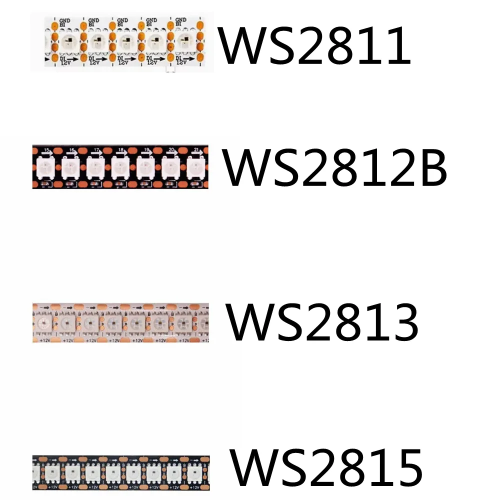 1M 144Leds/m WS2812B WS2813 WS2815 5050IP30/65/67 DC5V/12V RGB Full LED Intelligent and Independently Designed