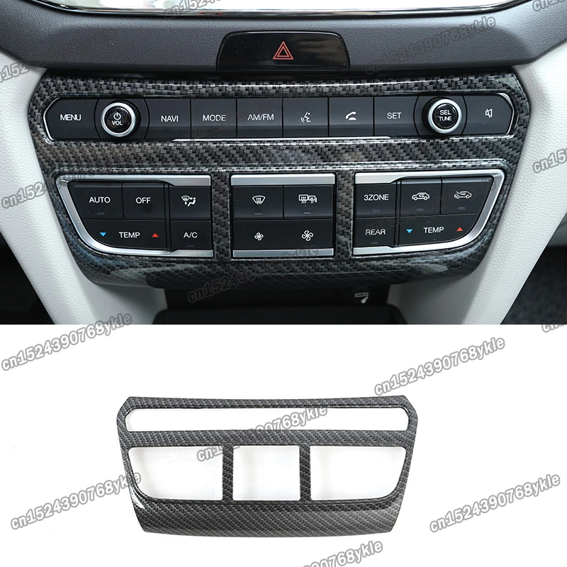 

carbon fiber for Trumpchi Gs8 Car Central Control Air Conditioning Switch Panel Trims Interior Accessories 2017 2018 2019 gac