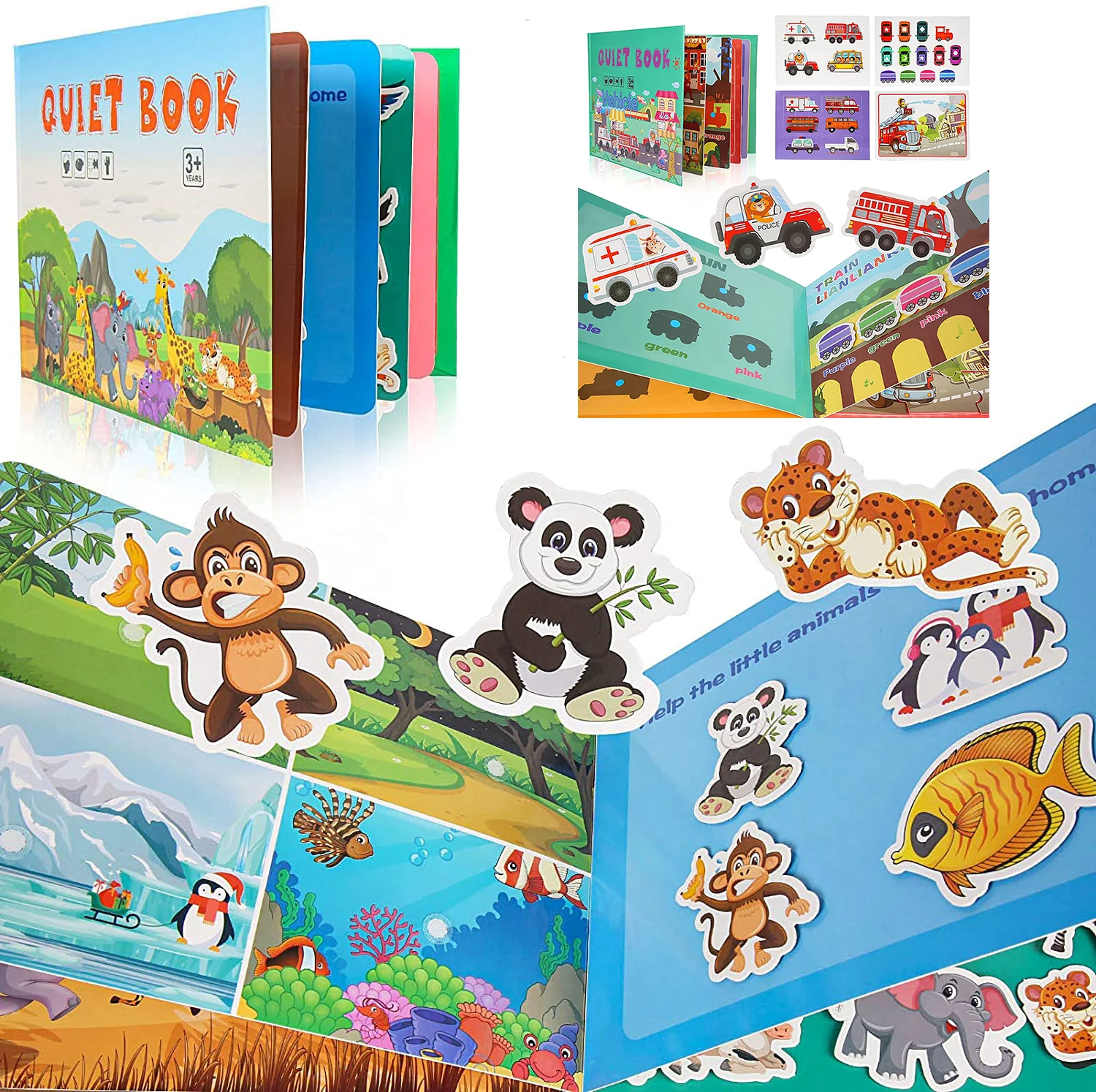 Quiet Book สำหรับเด็กวัยหัดเดิน Montessori กิจกรรมของเล่น Busy Book Sensory การศึกษาก่อนวัยเรียนการเรียนรู้หนังสือสำหรับ3 4 5 6ปีเด็กผู้หญิง