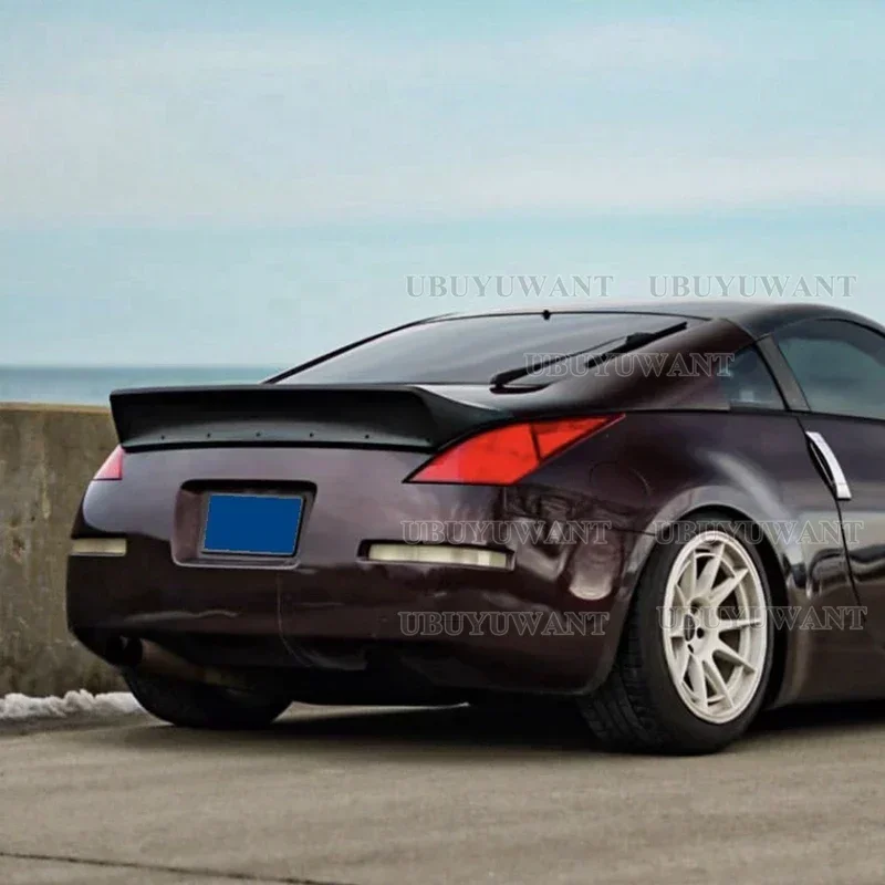 For 2003-2008  (ABS Plastic - Matte Black) Nissan 350Z Fairlady Z34 | Rocket Bunny Style Duckbill Rear Trunk Lid Wing Spoiler