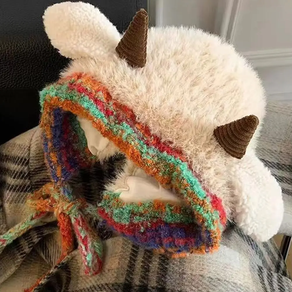 الأزياء الكورية نمط الأذن حماية قبعة الكرتون الأذن الصوت أفخم البلوز القبعات الدفء لينة أفخم غطاء للأذنين قبعة المشي لمسافات طويلة