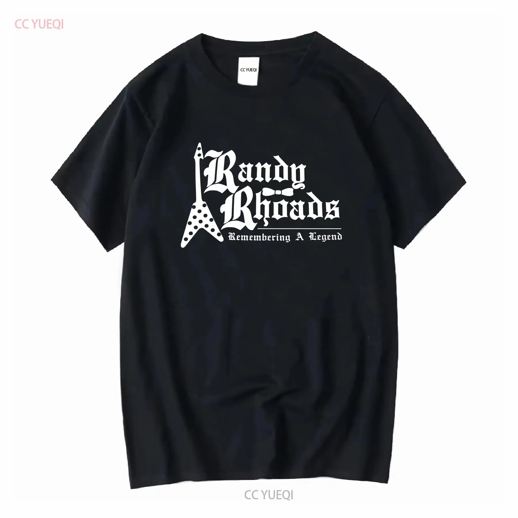 

Randy Rhoads T Shirt White Men's M long or short sleeves vintage Washed Breathable Casual Comfortable Stretched homme Slightly