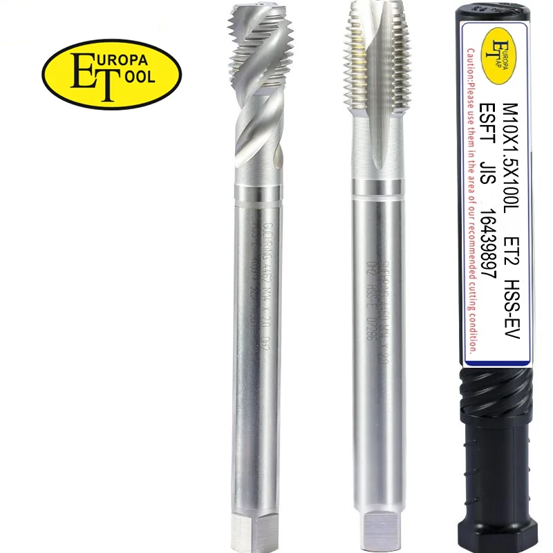 ET HSS-EV allungamento JIS rubinetto scanalato a spirale Standard rubinetti a punta a spirale con filettatura a vite