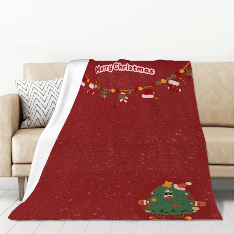 Christmas blanket soft and warm Merry Christmas Lightweight flannel plush blanket for ladies, children boys teenagers gifts