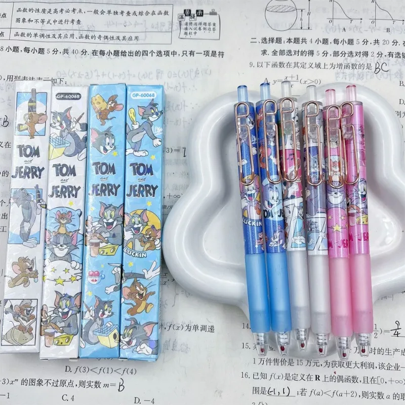 0.5mm Tom and Jerry Cute Black Gel Pens Cartoon Anime Derivative Peripherals Kawaii Students Stationery School Office Supplies