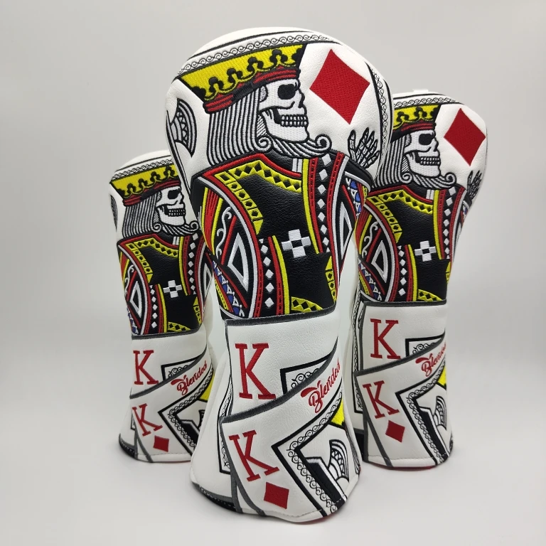 new-faion-golf-wood-t-cover-ball-head-cover-one-wood-3ut-poker-king-embroidery-high-end-gift-for-men-golf-accories