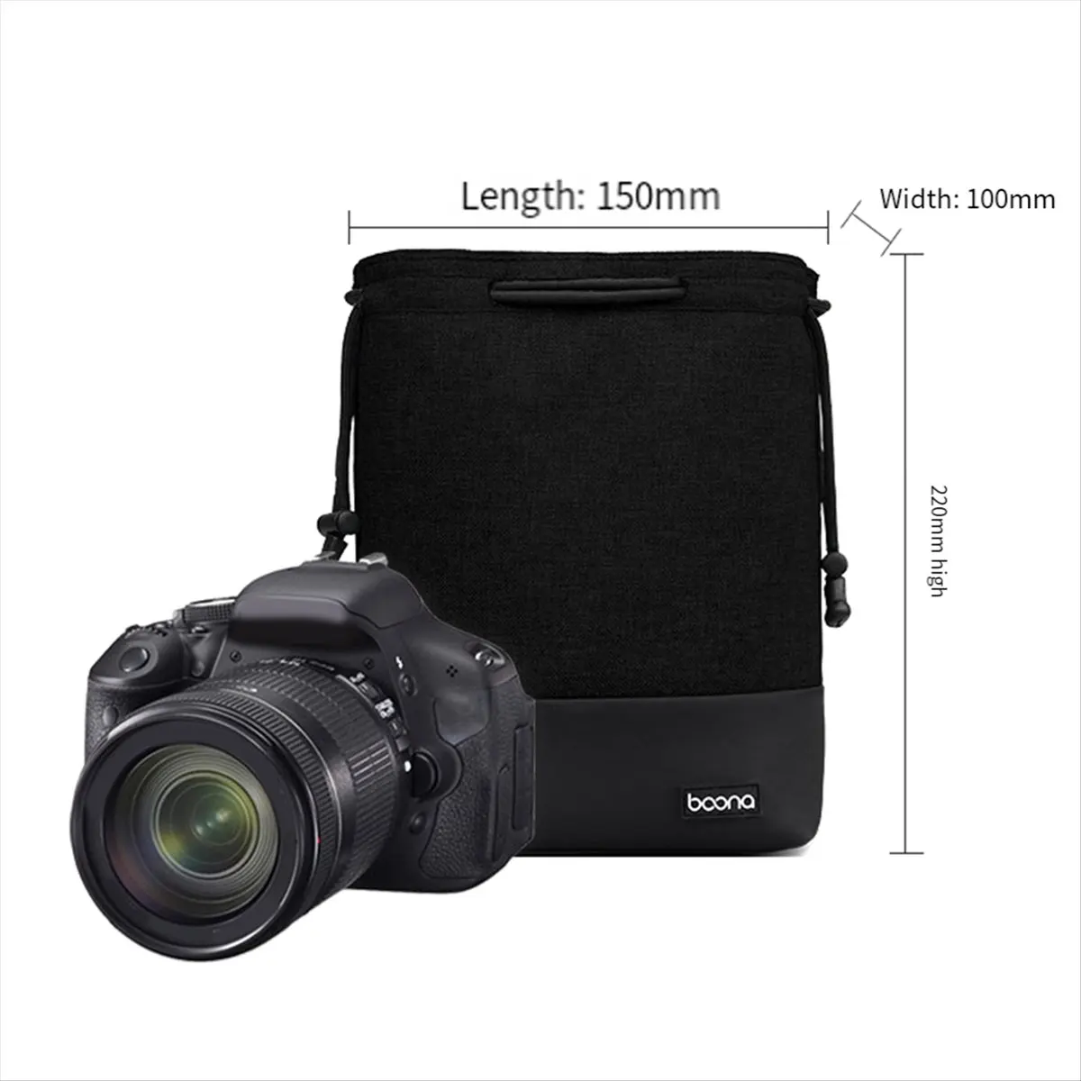 Camera Storage Bag Multifunctional Drawstring Stitching Waterproof Photo Lens Bag Case for