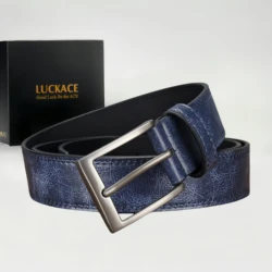 Men's Vintage Single Pin Buckle Pearlescent Belt,Classic & Fashionable For Work, Business, Casual Wear - Perfect Gift Idea