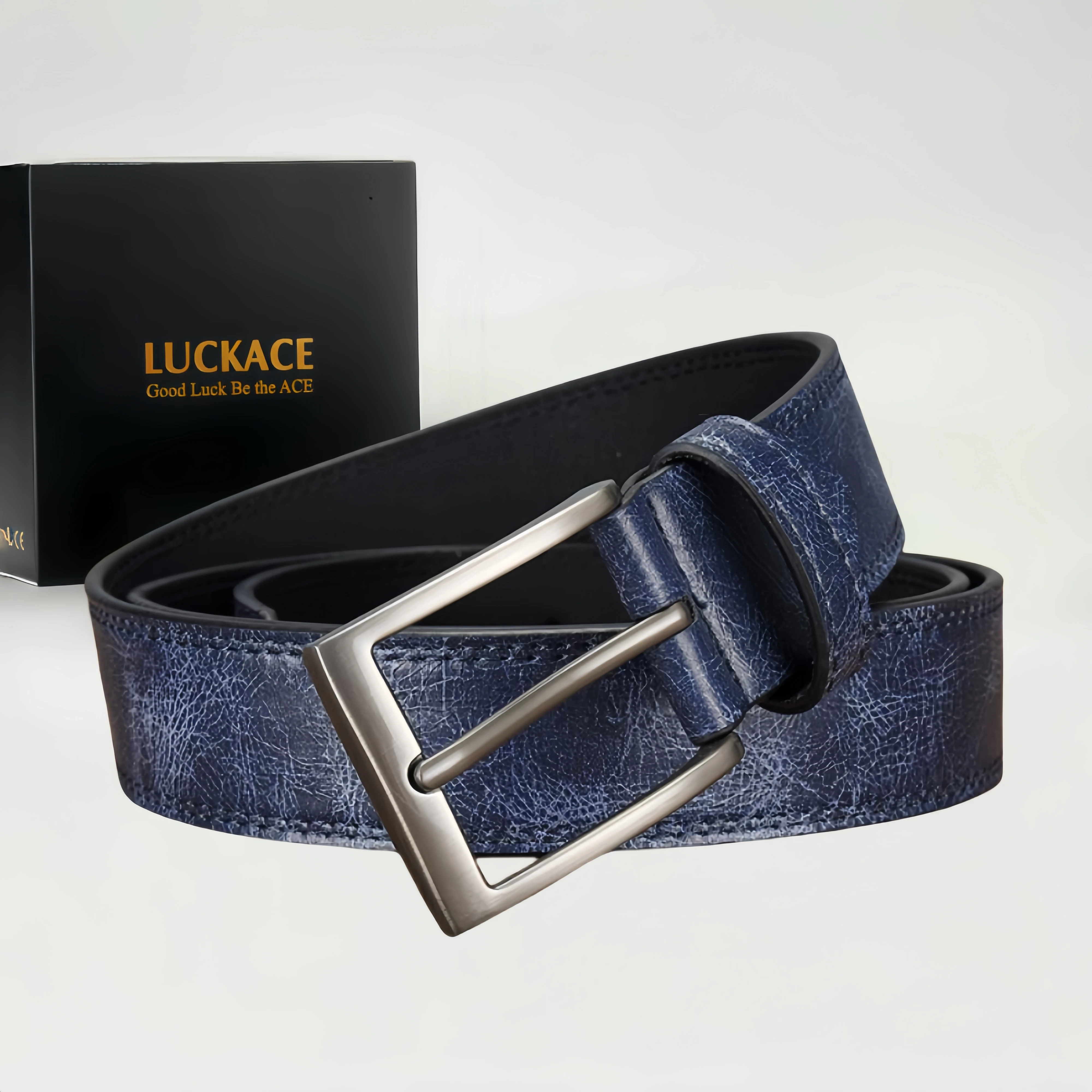 Men's Vintage Single Pin Buckle Pearlescent Belt，Classic & Fashionable For Work, Business, Casual Wear - Perfect Gift Idea