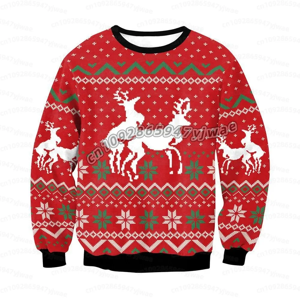 26 MEN Ugly Christmas Bestseller Pullover für Männer und Frauen, Hühner-Langarm-T-Shirt, Rundhals-Sportbekleidung, Lässiger Hoodie – Detail 8