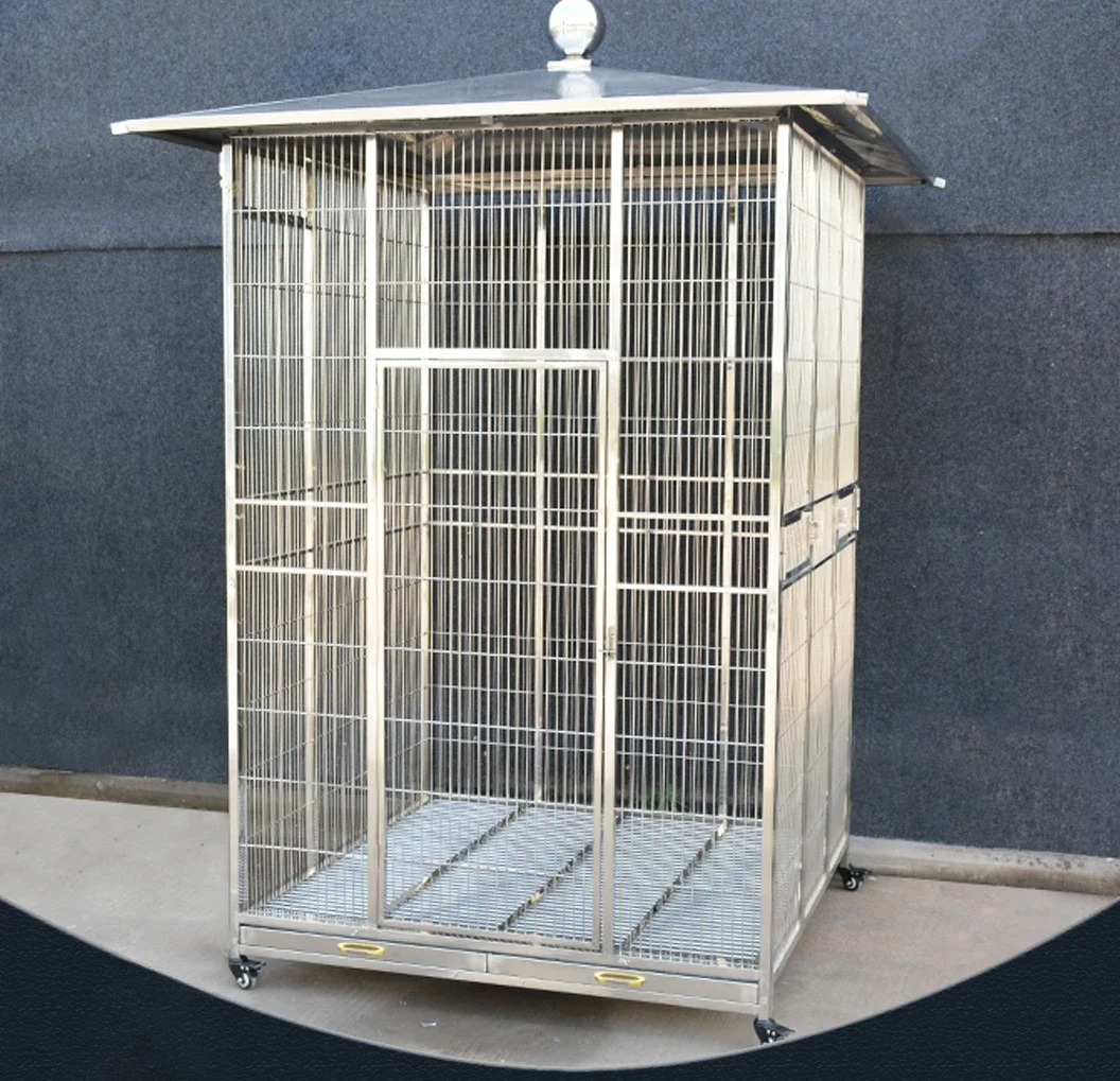 The product can be customized. Stainless steel bird cage, large parrot cage, tiger skin, black phoenix parrot, solid and thick