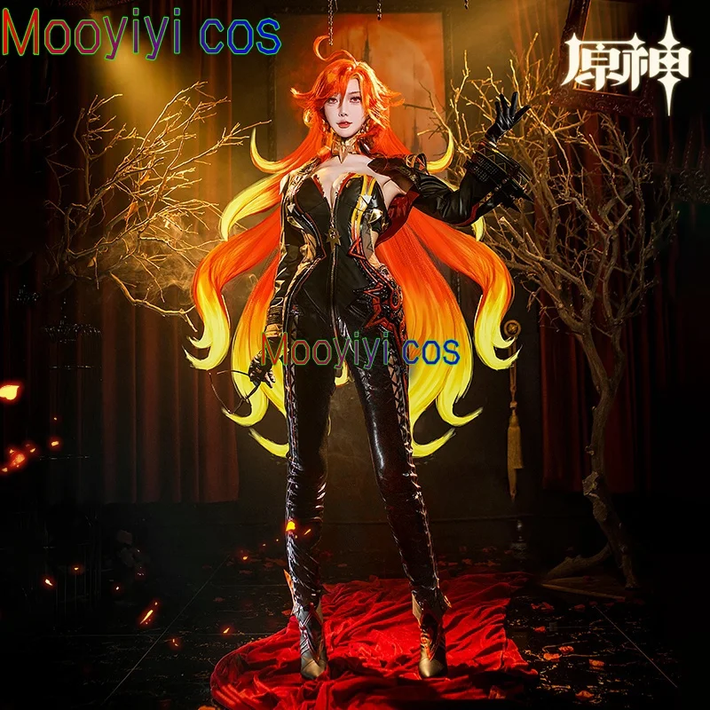 Mavuika Cosplay Costume, The Seven Gods Pyro Game, Genshin Impact, Halloween, Christmas, Kiongozi, Haborym, XS-XXL, New Mooyiyi