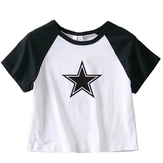Y2K Star Ops femmes t-shirt Harajuku Sle rétro Faion obtenu 00% autres matériaux automne 2023 Collection décontracté Streetwear