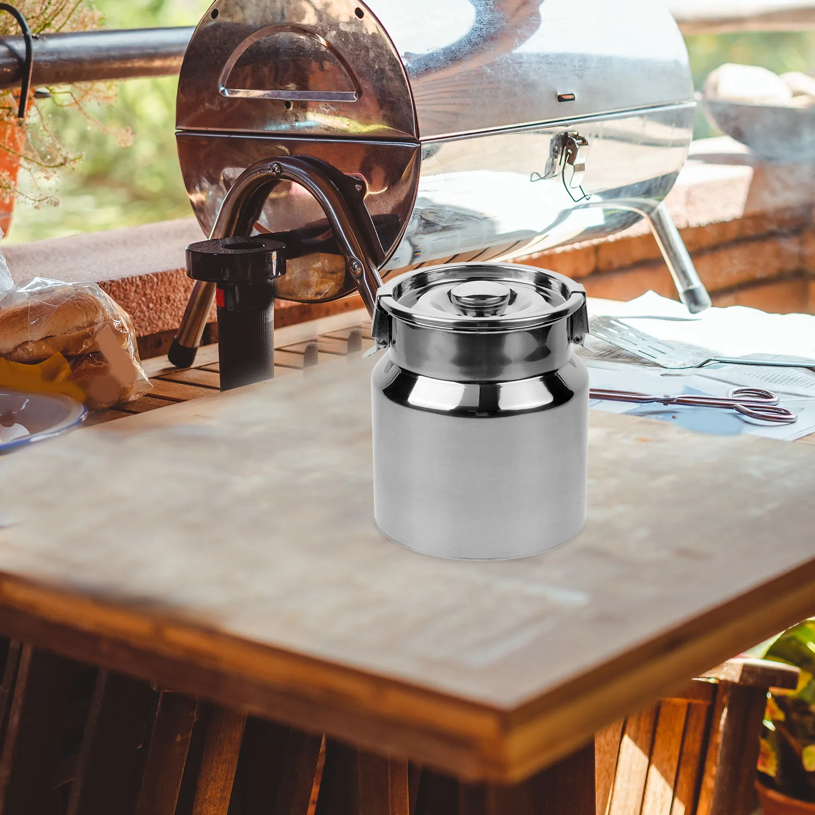 

Stainless Steel Milk Jug Sealed Canister for Coffee Baby Drinks Storage Containers Camping Supplies Portable Barrel