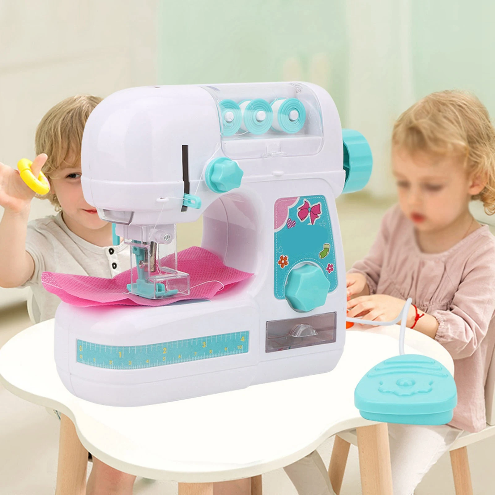 ZK20 Electric Medium Size Sewing Machine Toys Educational Interesting Toy for Girls Children