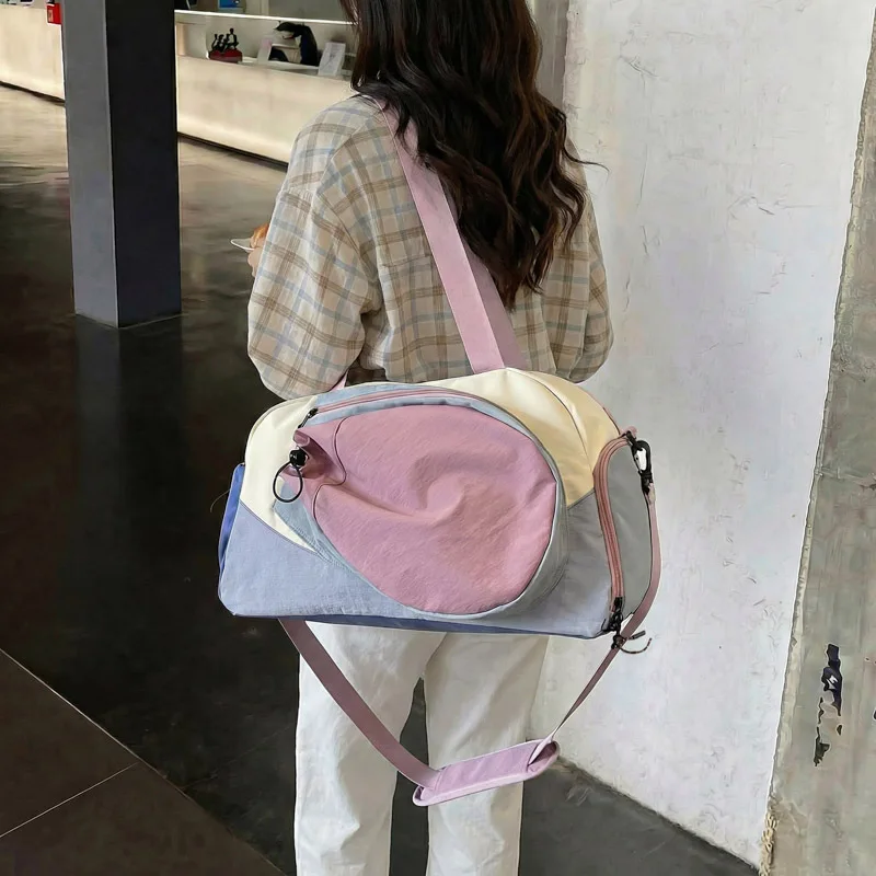 badminton-racket-bag-gym-women's-sports-fitness-travel-tote-luggage-large-capacity-weekend-yoga-handbag-dry-wet-separation-bag