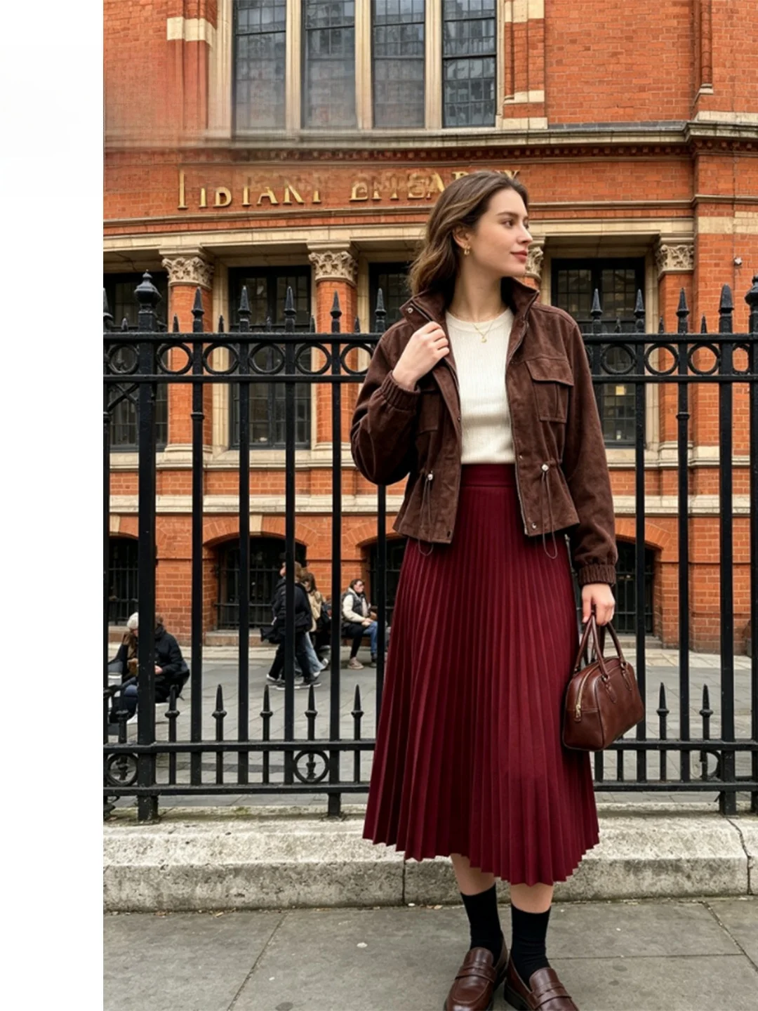 Elegant Suede Jacket Women's Drawstring Waist Cinched Coat Autumn New Arrival Charming Outerwear Standard Fit Polyester Fiber