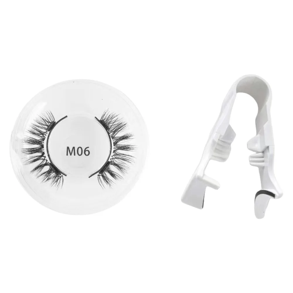 Magnetic Magnetic False Eyelashes DIY Reusable Magnetic Eyelashes with Clip Individual Glue Free False Eyelash Clusters Female