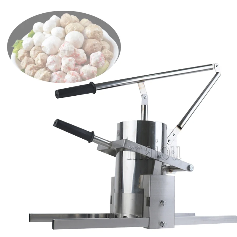 Small Manual Chicken Meatball Vegetable Ball Making Machine Pig Meat Bowl Extruder Radish Ball Forming Machine