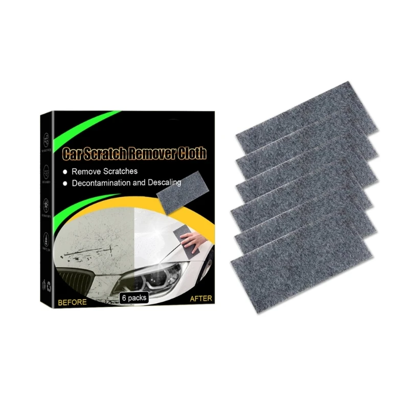 

6Pcs Car Scratch Remover Nano Cloth Car Paint Restore Cloth Universal Car Scratch Removal Repair Scratch Repair Cleaning Cloth
