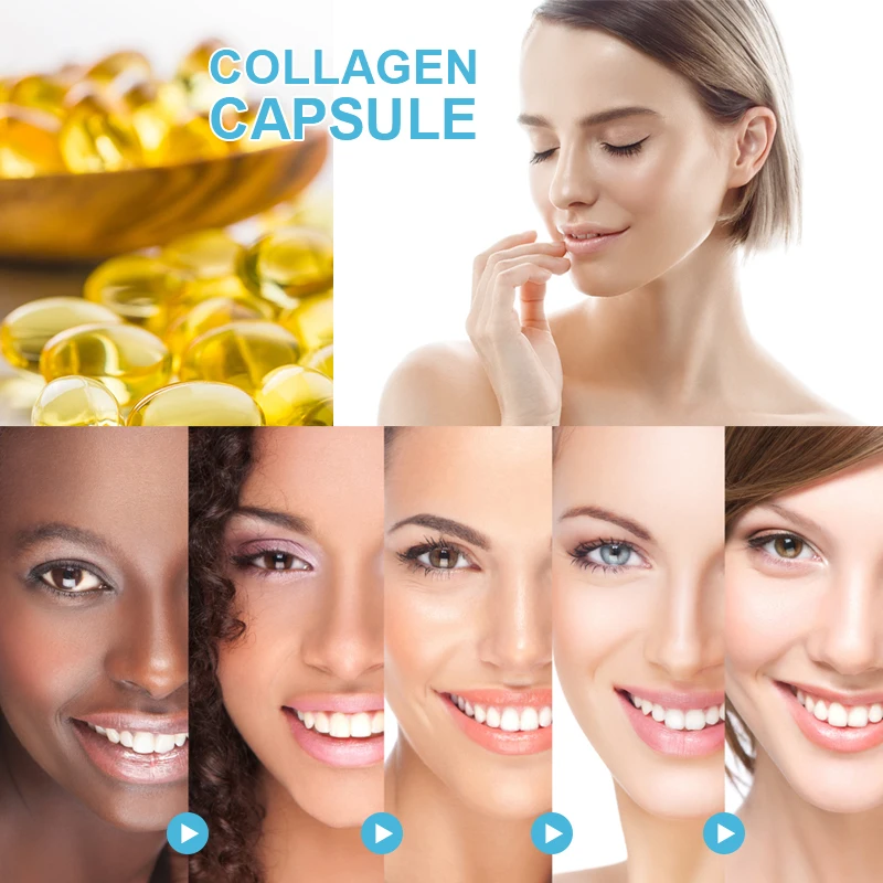 Multi Collagen Complex Capsules - Vitamin C,biotin,hyaluronic Acid Dietary Supplement To Promote Healthy Skin, Hair, Bones Nails