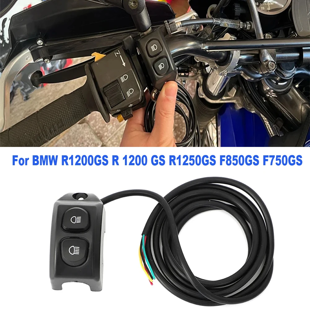 For BMW R1200GS R 1200 GS R1250GS F850GS F750GS Motorcycle Handle Fog Light Switch Control Smart Relay Black Gray ABS Fog Lights