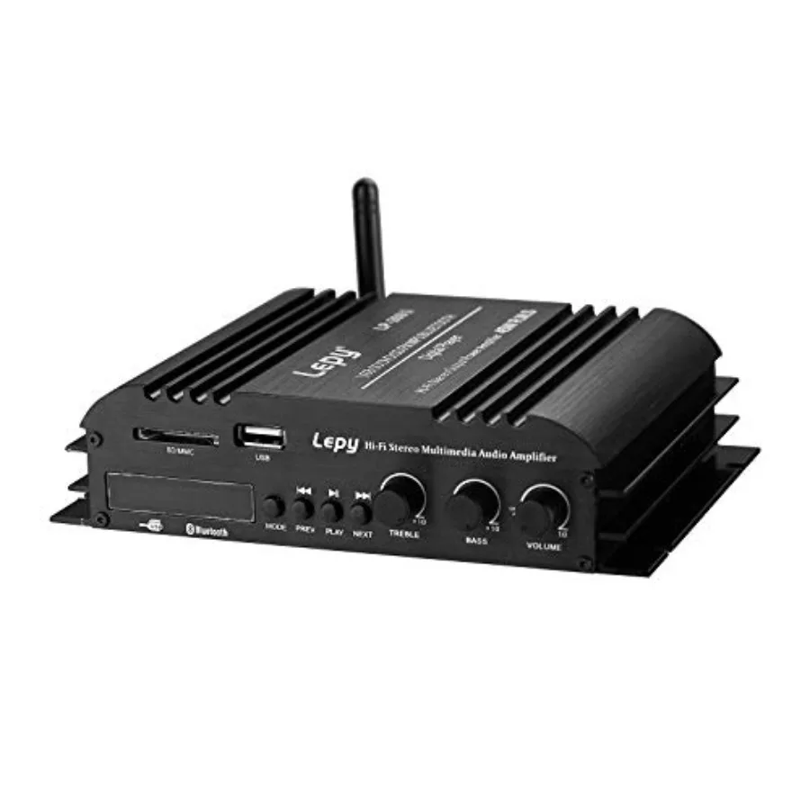 

Lepy Hi-Fi Stereo Multimedia 4-Channel 180w 45W x 4 Bluetooth Power Amplifier Audio Amp Booster USB SD DVD CD FM MP3 for Car Ve