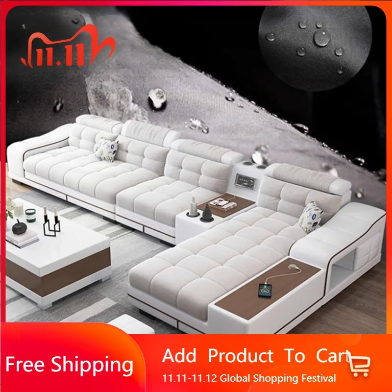 

Designer Lazy Lounge Sofa Armchair Multifunction Nordic Leather Sofa Relaxing Living Room Nordic Balcony Divano Salon Furniture