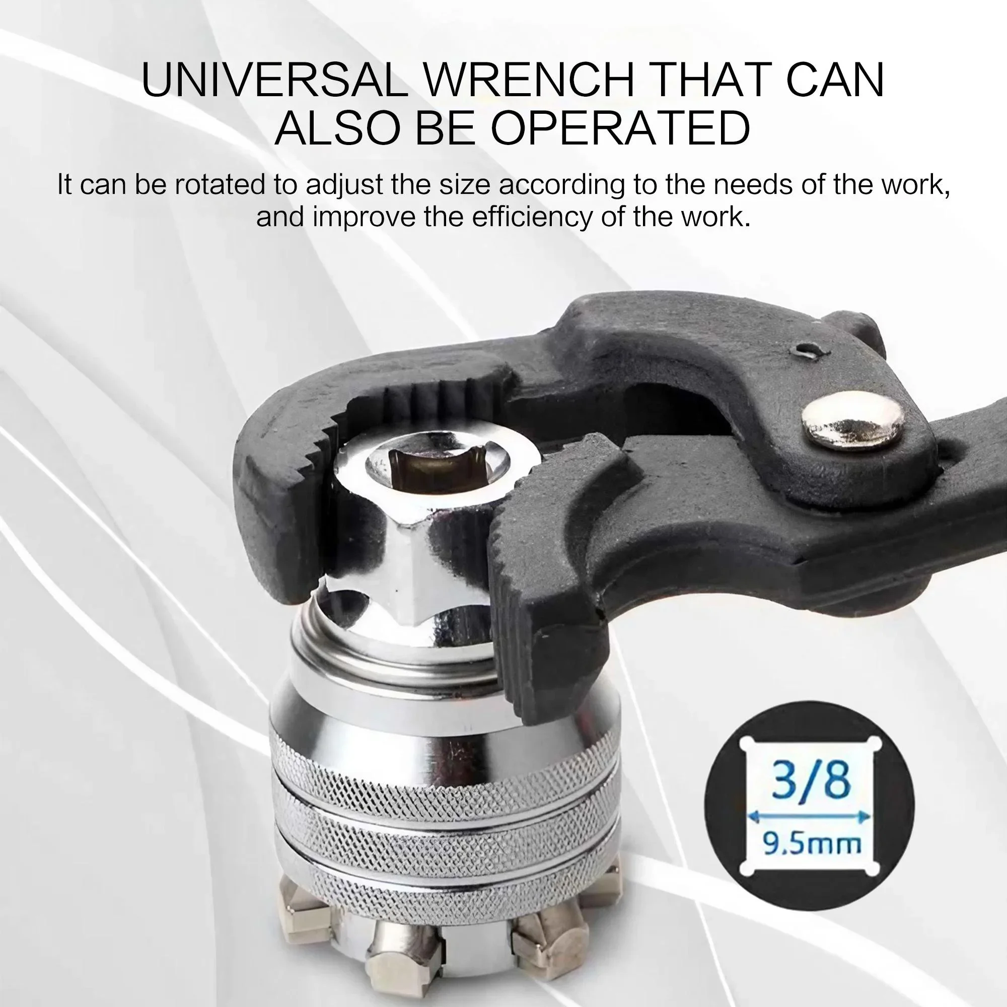 Multi-purpose wrench socket adjustable socket chrome steel 10-19mm adjustable hexagonal wrench socket universal socket