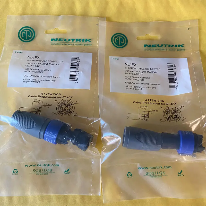 

10 шт. новые и высокое качество для бренда Neutrik, новый тип NL4FX Speakon, 4-полюсный разъем, мужские разъемы для аудиодинамиков