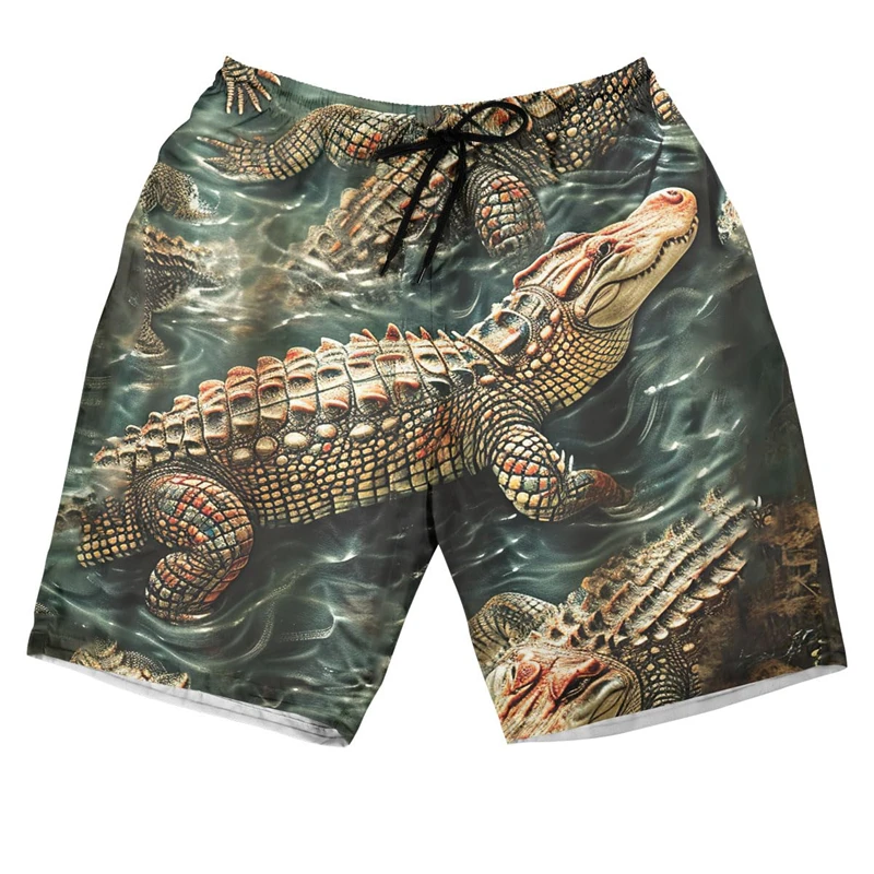 Cartoon Krokodil Grafik Alligator Tier 3d gedruckt kurze Hosen für Männer Kleidung Strand Shorts lässig Hawaii Kinder Trunks Tops