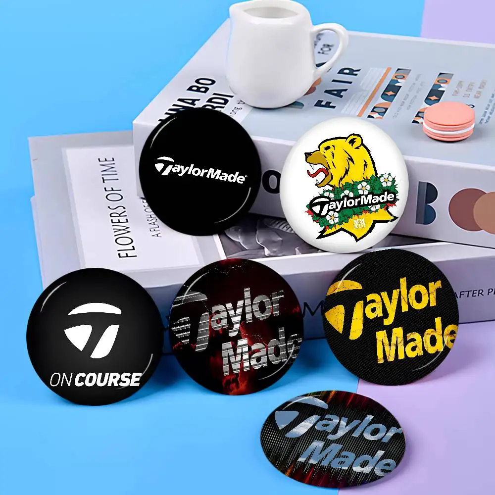 Golf Equipment Brand T-Taylormade G-Golf Creative Pins Funny Faces Round Snap-in Brooch Badge Backpack Hat Accessories