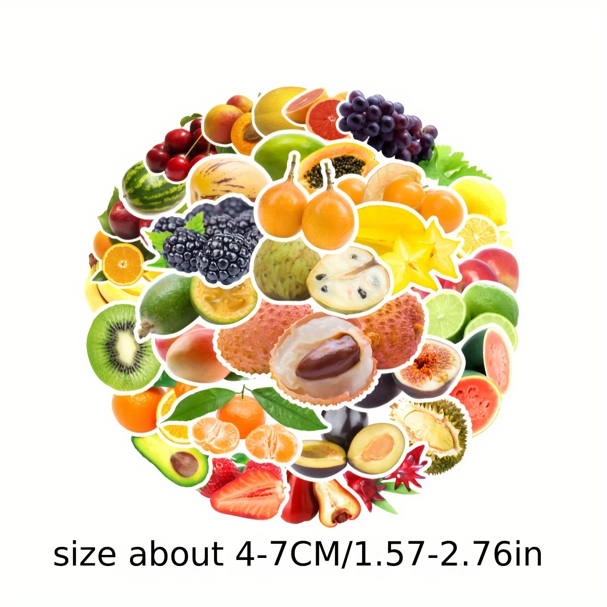 54pcs Fruit Sticker Graffiti Waterproof Sticker DIY Creative Toy Decal Water Cup Notebook