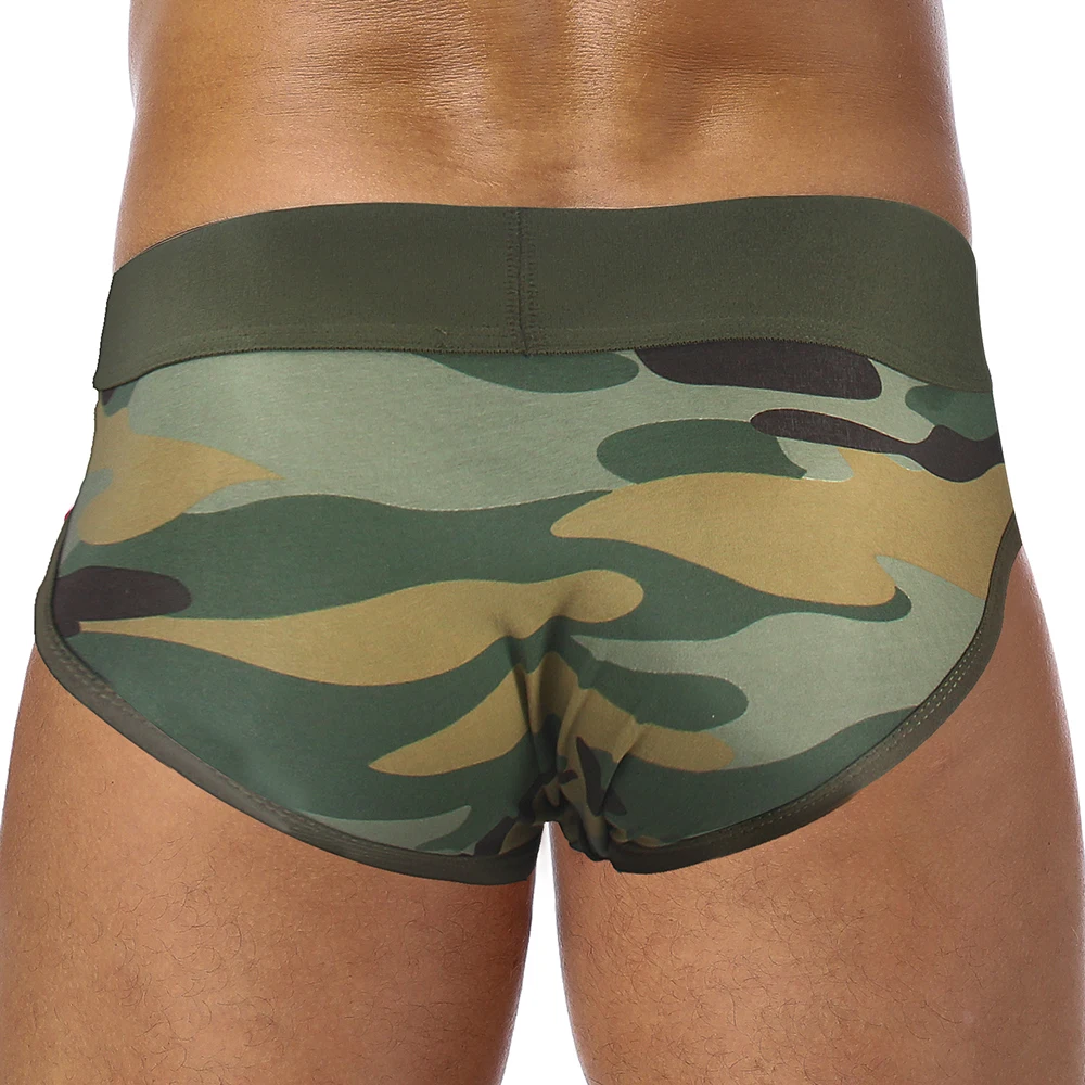 Mens Underwear Sexy Camouflage Briefs Jockstrap Pouch Cuecas Man Sissy Panties Thongs Male Underpants Gay Slip Homme Srting