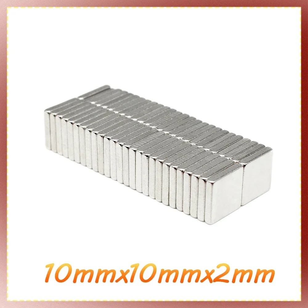 

10/20/50/100/150/200/300/1000PCS 10x10x2 Square Strong Powerful Magnets 10*10*2 mm Block Rare Earth Neodymium Magnet 10x10x2mm