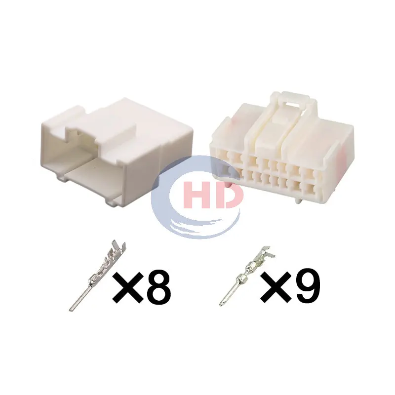 

1-20 sets 17pin Headlight Combination Switch Wire Connector Plug HD171-1.2-2.2-11 6098-1998