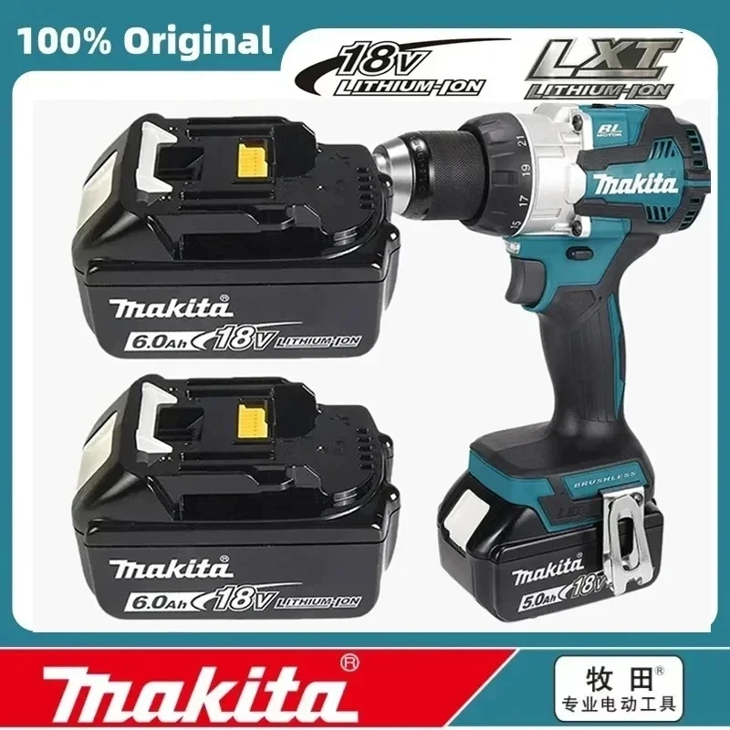 2025 Makita BL1860 BL1850B BL1850 BL1840 BL1830 Bateria e carregador de chave de fenda 18v Baterias de ferramentas elétricas de substituição.