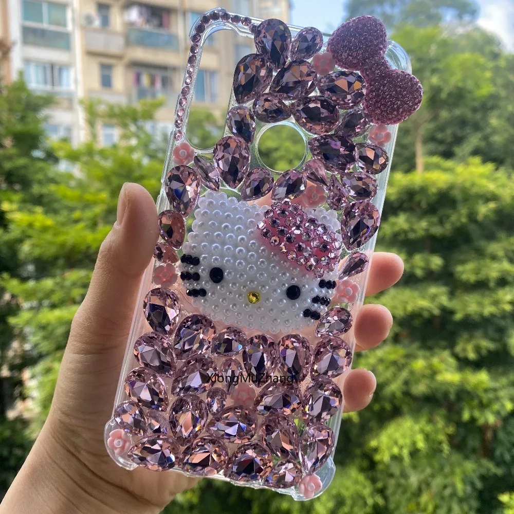 Hello Kitty Strass-Diamant-Hülle für Motorola Moto G Play G Power G Stylus 2023 2024 2025 2026 One Fusion One Vision Plus – Detail 1
