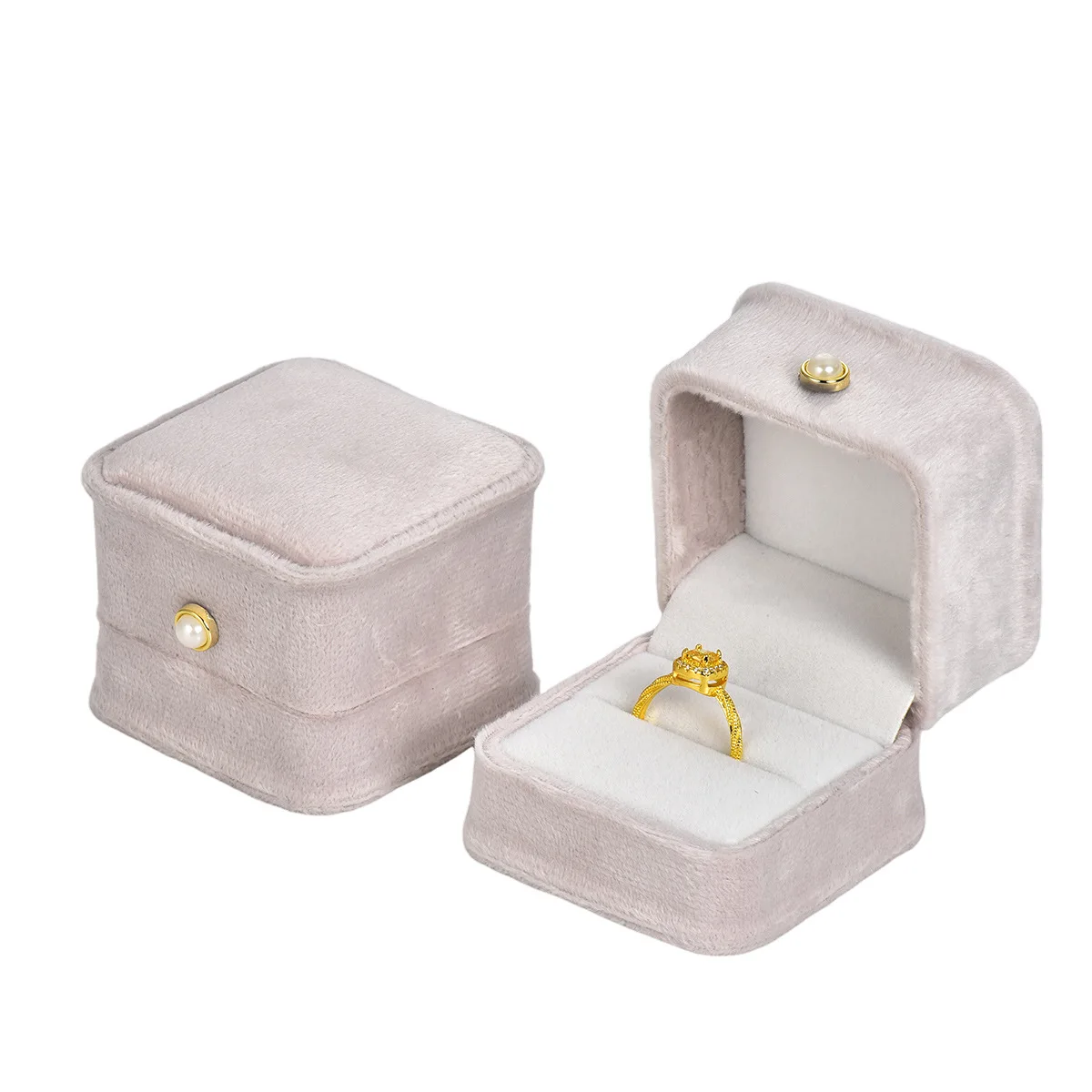 

High-end Waist Pearl Jewelry Packaging Case Pearl Stud Earrings Pendant Ring Box High-end Jewelry Packaging Props