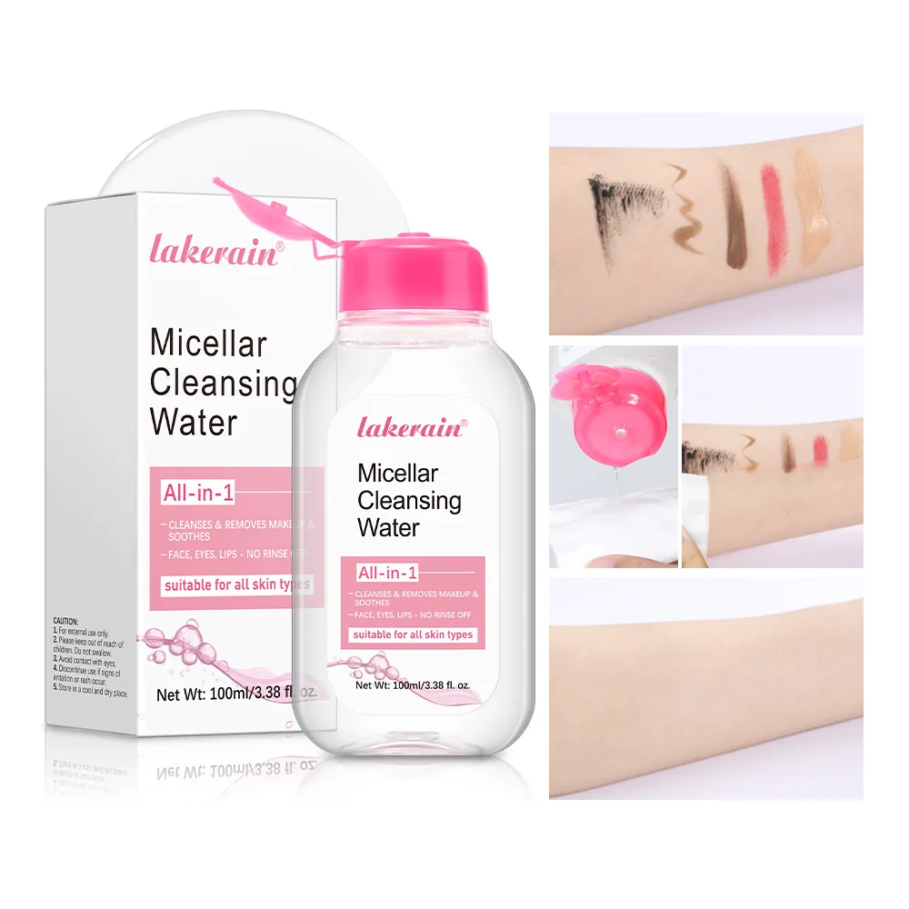 Micellar Cleansing Water-Gentle Makeup Remover for Face & Eyes-Effectively Removes Waterproof Mascara & Long-Lasting Lipstick