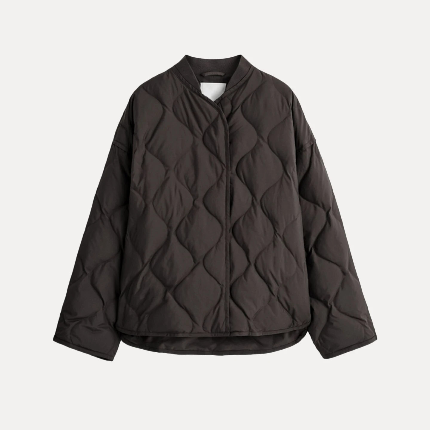 패셔너블한 퀼팅 아우터웨어 여성용 봄 가을 다이아몬드 패턴 텍스처 스탠다드 핏 긴 소매 야구 칼라 코트