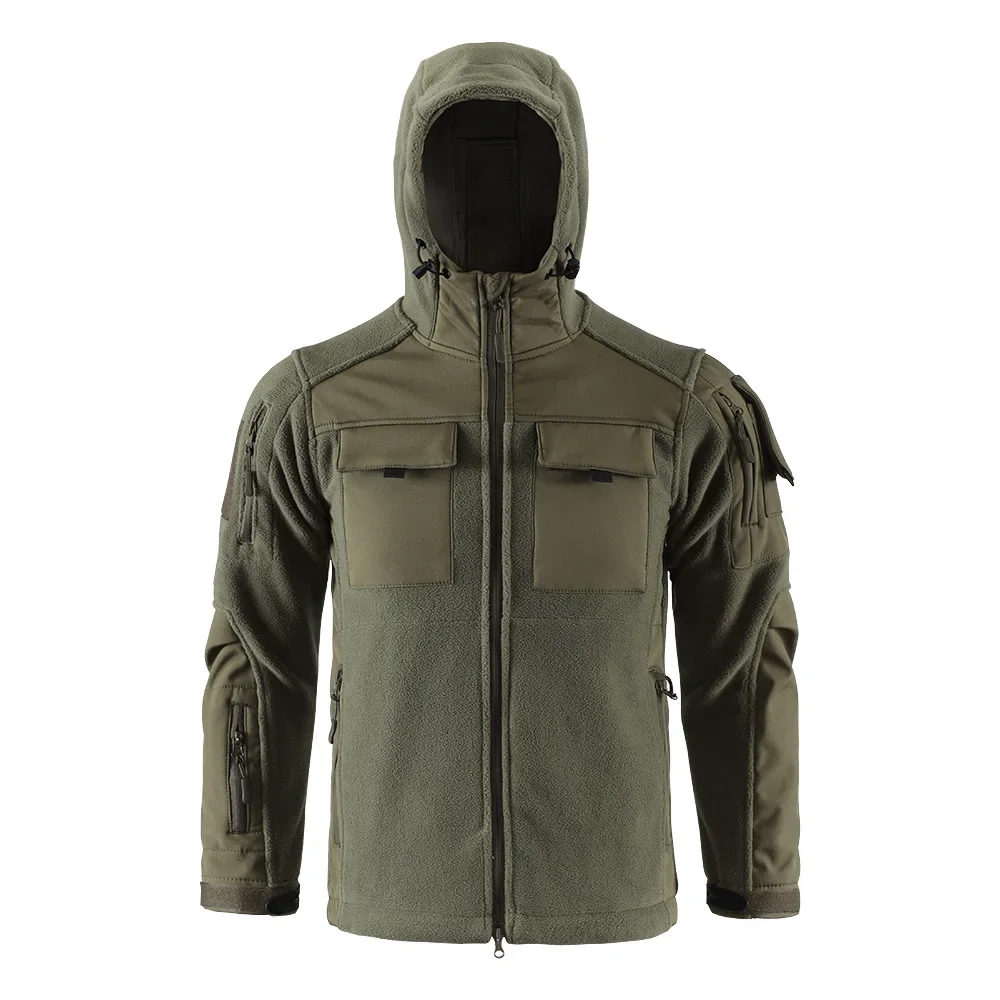 Winter Mens Polar Fleece Warm Jackets Men Softshell Camo Army Tactical Coats Men Outdoor Climbing Windbreaker Sweatshirts Jacket