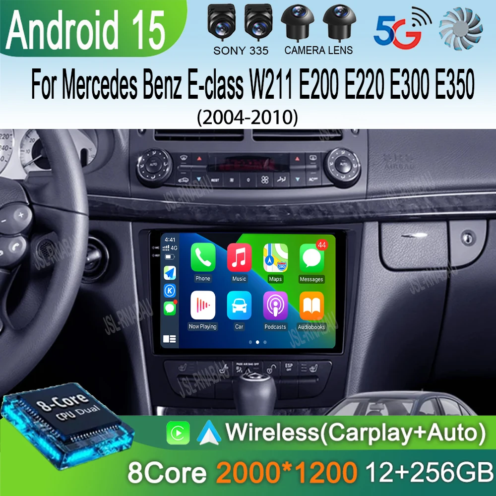 

video DSP radio Android 15 Navigation Multimedia Player For Mercedes Benz E-class W211 E200 E220 E300 E350 E240 E270 E280 W219