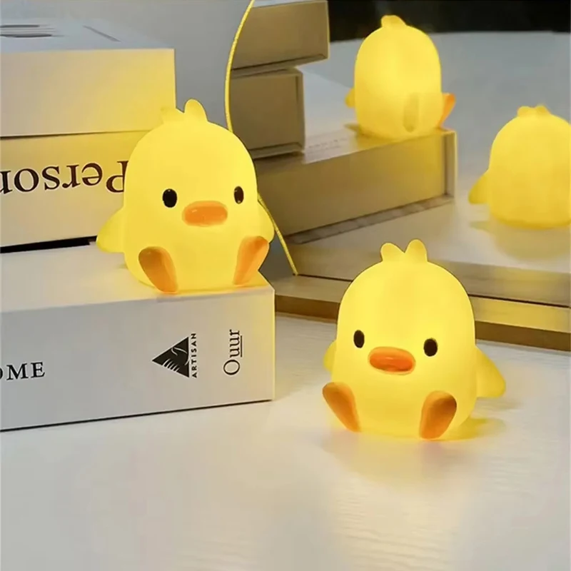 Cartoon Night Light Duck Bedroom Decoration Cute Cartoon Animal Night Light Christmas Gifts For Kids Room Bedside Sleeping Lamp