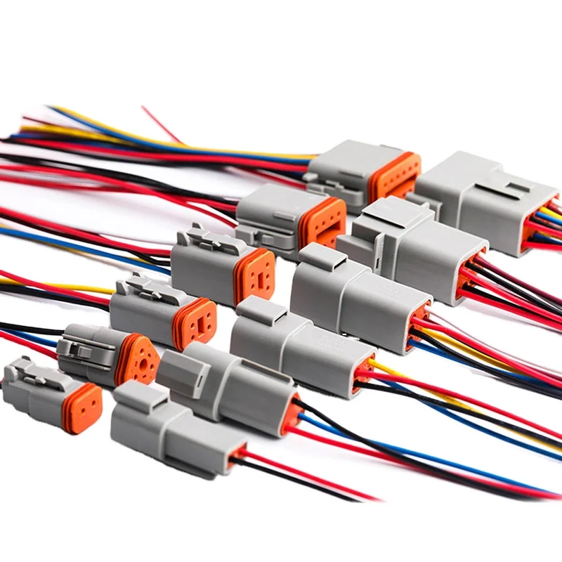 

Hot Sale DT series Manufacturing 2 3 4 6 8 12 pin Deutsch DT DTM04-2P DT06M-2S Auto Electrical Wiring Harness Connectors