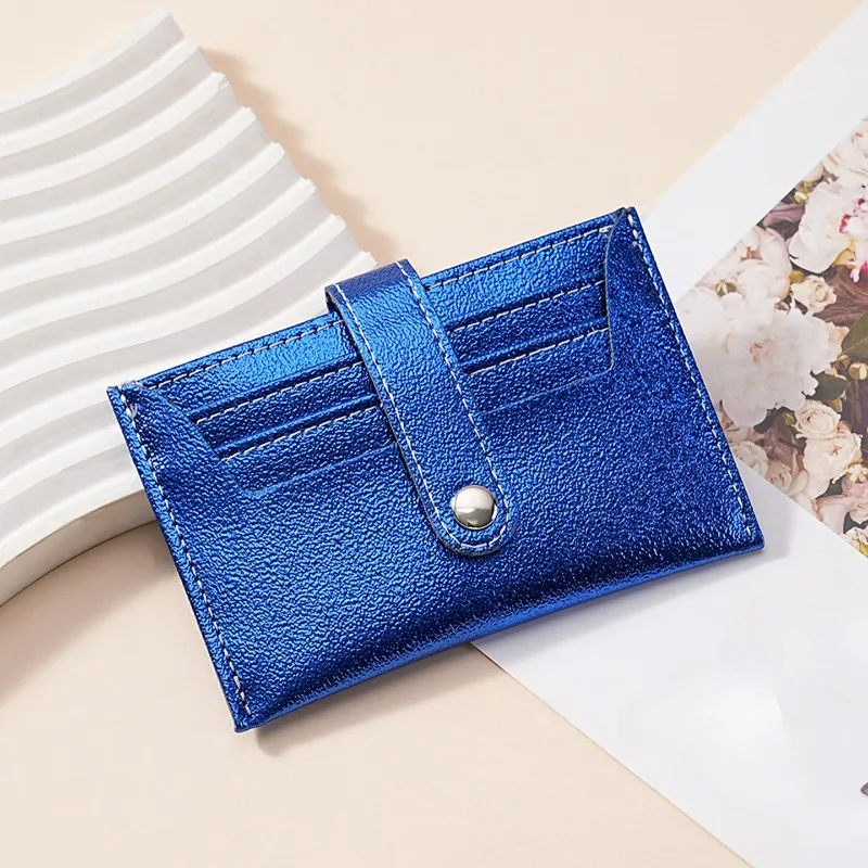 New Ultra Thin Women's Credit Card Holder Wallet Multi-Card Simple Mini Coin Wallet Pu Leather Pocket Organizer with Coin Pocket