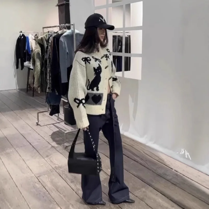 جينز مفتوح YY موضة خريف وشتاء 2025 جينز جديد رفيع للغاية بطول الساق وحزام خصر عالي جينز فضفاض الساق