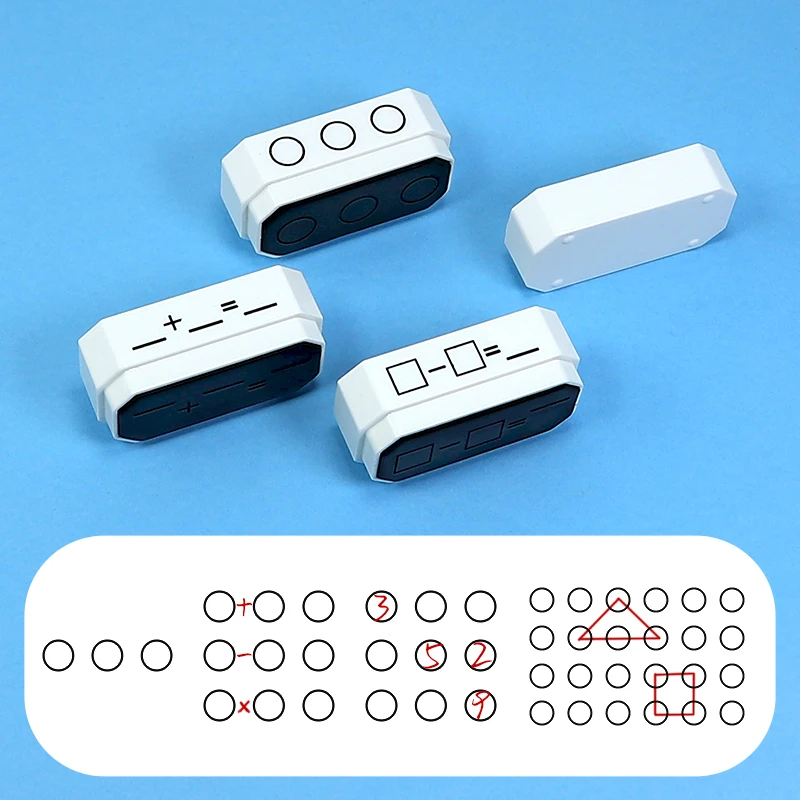3-layer math operation stamps - addition, subtraction, multiplication and division durable ABS material for homework, classroom