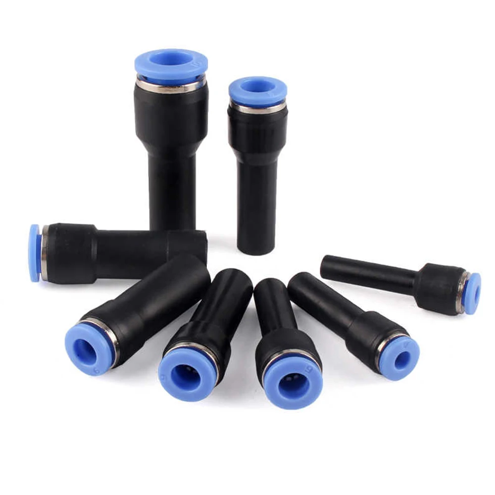 1/5/10/15 قطعة تركيبات موصل هوائي التوصيل دفع في المخفض من خلال PGJ 6/8/10/12 مللي متر أنبوب إلى أنبوب 4/6/8/10 مللي متر